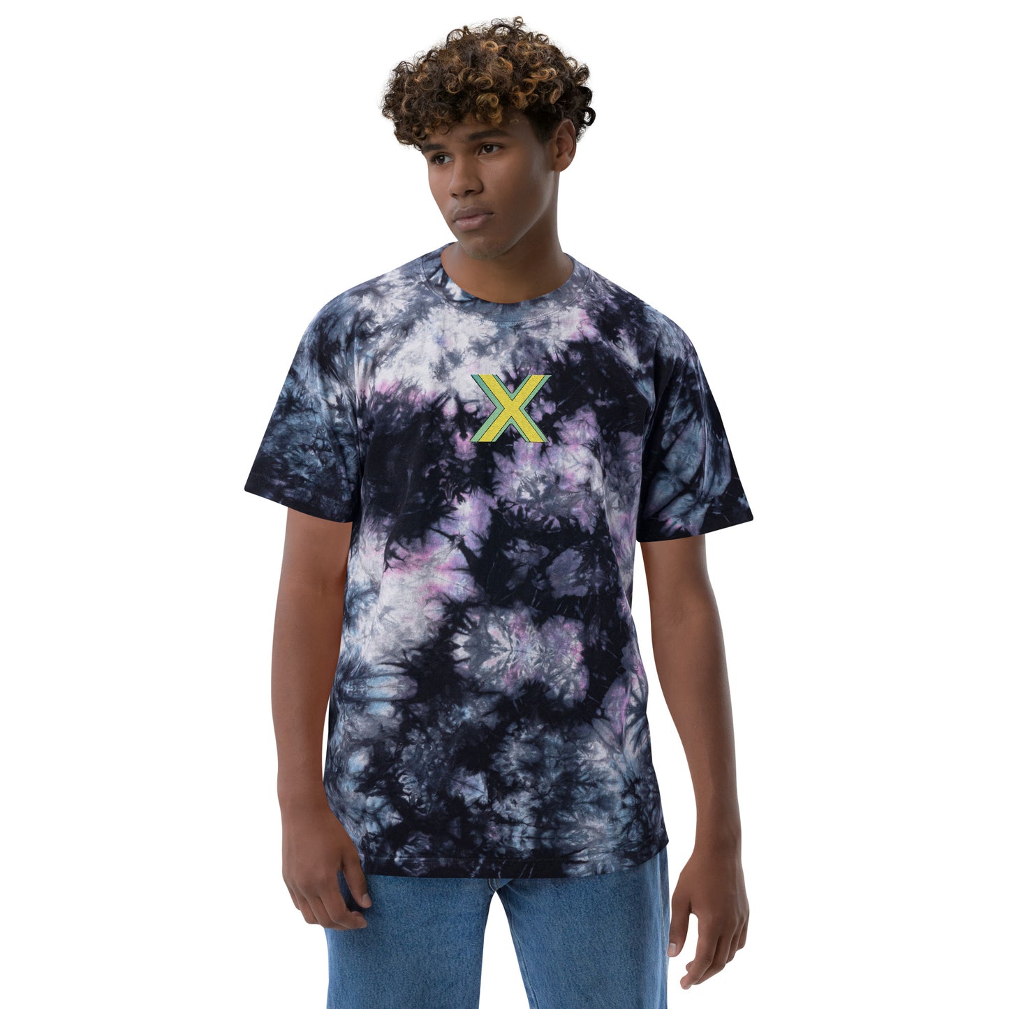 MHOE Cross sticks Oversized tie-dye t-shirt
