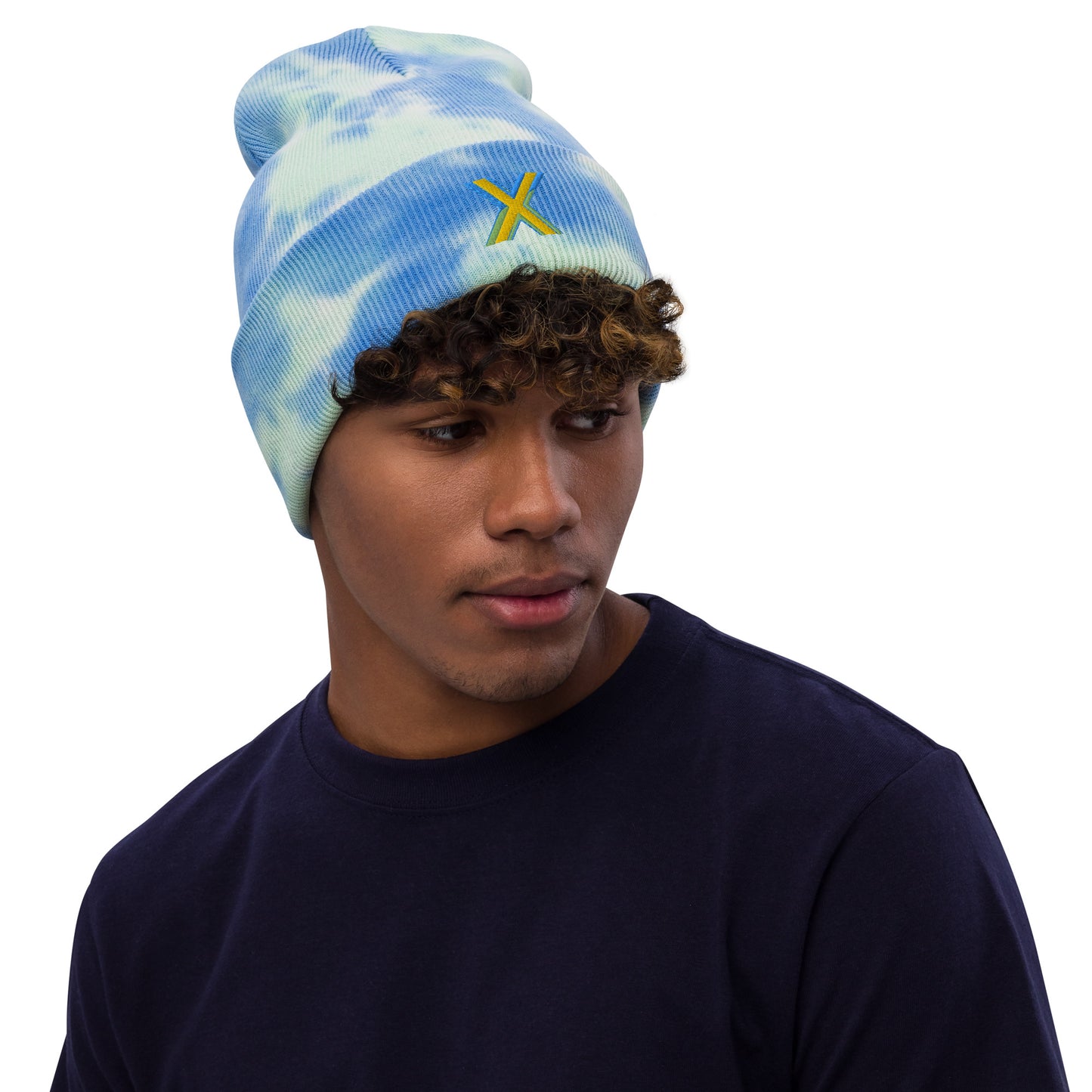 Cross sticks Tie-dye beanie