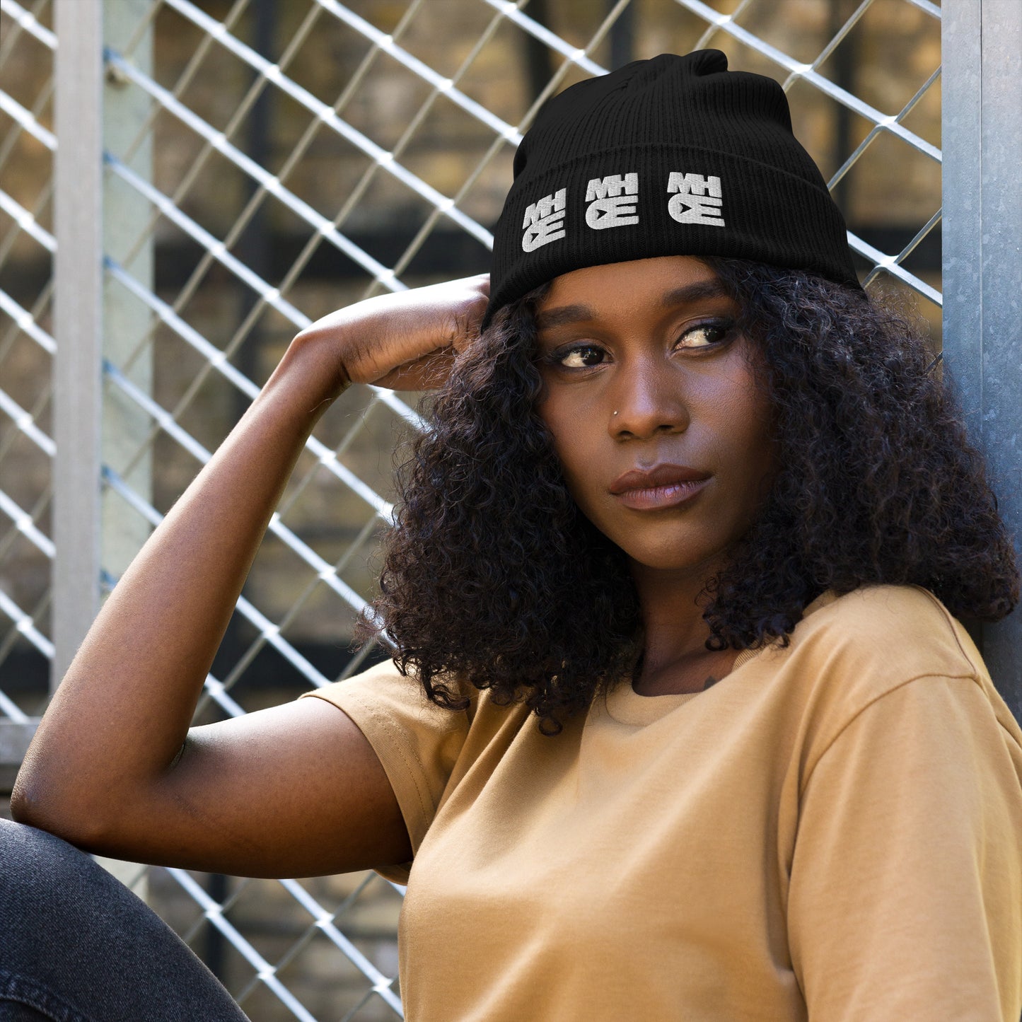 MHOE Organic ribbed beanie