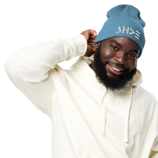 MHOE style Organic ribbed beanie
