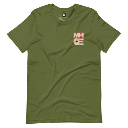 MHOE fitted t-shirt (Embroidered Throwback logo over chest)